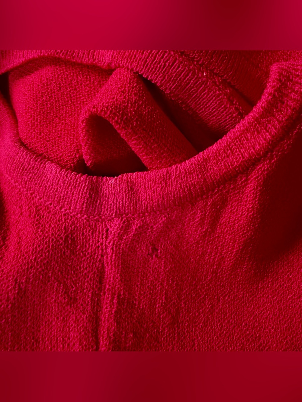 ST. JOHN Sport Santana Knit Red Shell Size Small Scoop Neck Sleeveless Tank - Picture 13 of 14